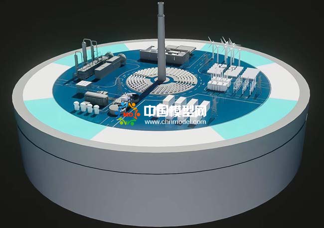 太陽能聚光發電及新能源場景應用沙盤模型效果圖